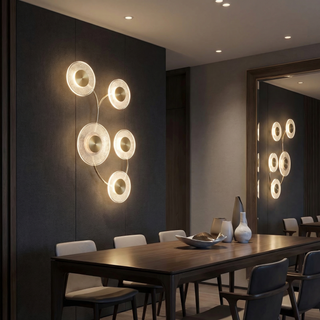 Indoor Wall Light – Elegant Slim Silhouette Metal Acrylic Fixture for Warm Ambiance