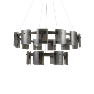 Modern Glass Pendant Light – Square Pendant Light with Clear Glass Shade & Iron Frame