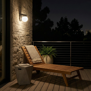 Art Deco Solar Light – Energy Efficient LED Garden Lighting Fixture | Weather Resistant Wall Sconce
