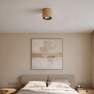 Plafonnier en bois naturel – Lampe scandinave minimaliste avec éclairage d'ambiance chaleureux