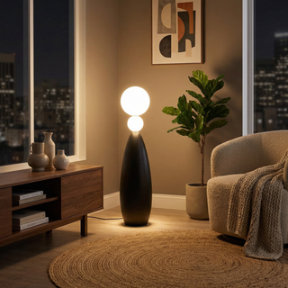 Iron Floor Lamp – Modern Living Room Lamp | LED Compatible, Easy Install Design