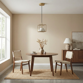 Copper Pendant Light – Minimalist Polished Copper Finish LED Bedroom Lighting