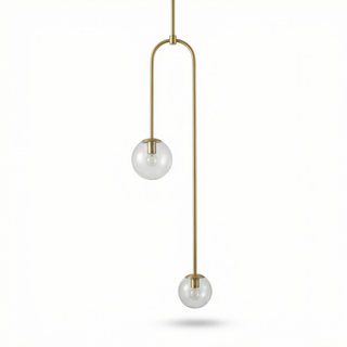 Pendant Lamp – Modern Asymmetrical Lighting Fixture with Glass Ball Design