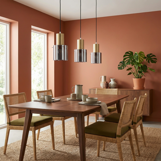 Pendant Lamp – Modern Glass Shade Pendant Light With Warm Ambient Lighting