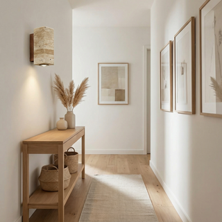 Marble Wall Sconce – Modern Aluminum Wall Light | Soft Bedroom Lighting