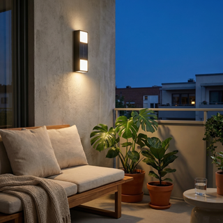 Outdoor Wall Light – Black Acrylic LED Lamp | Weatherproof Modern Garden Lighting