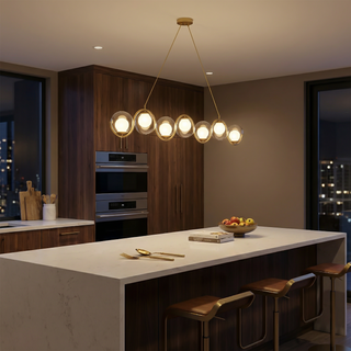 Metal Pendant Light – Multi-Headed Spherical Pendant Lamp | Warm Atmosphere Lighting