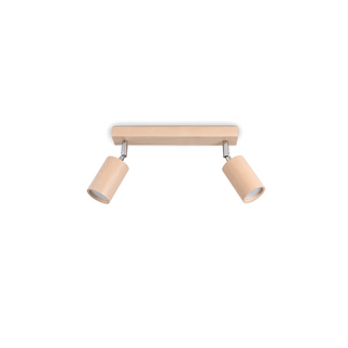 Plafonnier en bois naturel – Lampe réglable de style nordique pour salon