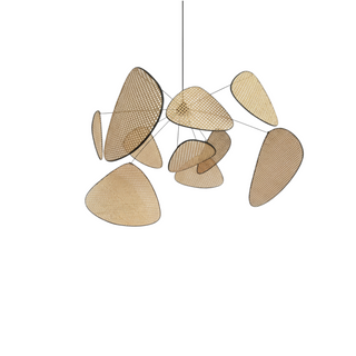 Bohemian Bamboo Chandelier – Handcrafted Woven Pendant Light With E27 Socket