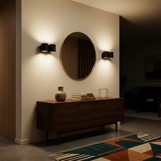 Modern Wall Light – Black Cylindrical Wall Lamp | Minimalist Designer Sconce