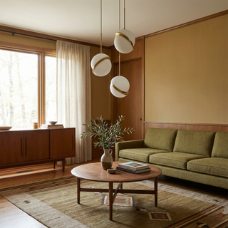 Circle Pendant Light – Modern Pendant Light With Gold Finish & Adjustable Suspension Cable