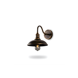 Antique Brass Wall Light – Rustic Outdoor Wall Light with Warm LED Glow
