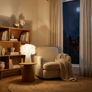 Contemporary Night Light – Stylish Kids Lighting With Flower Pattern Lamp
