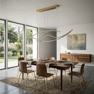Nordic Chandelier – Modern Lighting Metal Fixture with Soft Ambient Glow