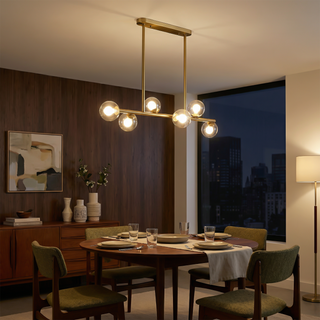 Elegant Ceiling Light – Modern Chandelier With Gold Plated Lamp & Geometric Design