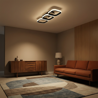 Modern Aluminum Ceiling Light – Black LED Fixture | Energy Efficient Lighting