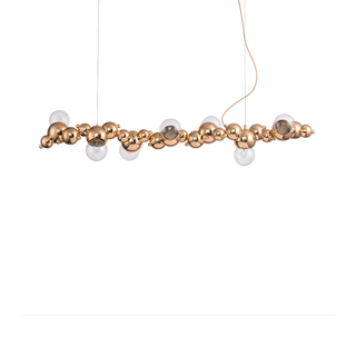 Gold Pendant Lamp – Modern LED Pendant Light with Bubble Glass & Metal Hanging
