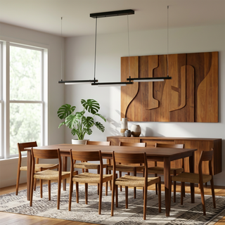 Modern Iron Chandelier – Elegant LED Lighting for Living & Dining Rooms