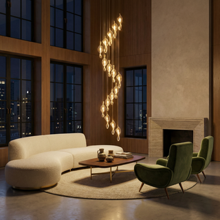 Modern LED Pendant Light – Adjustable Dimmable Ceiling Lamp for Living Room Lighting