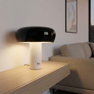 Scandinavian Night Lamp – Small LED Bedside Table Lamp with Soft Warm Lighting