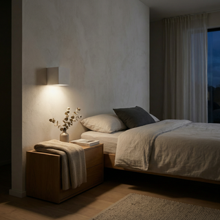 Modern Ceramic Wall Light | White Wall Sconce With Soft Ambient Glow