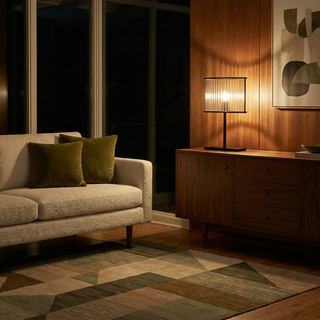 Industrial Table Lamp – Black Metal Lamp With Soft Warm Lighting & Easy Installation
