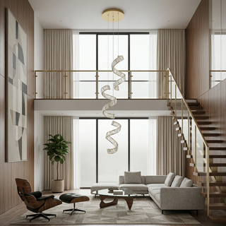 Gold Crystal Chandelier – Elegant Modern Lighting With Remote Control & Adjustable Intensity