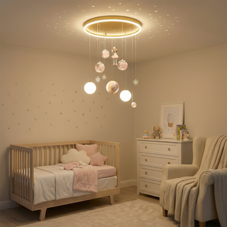 Children's Pendant Light – Dimmable LED Starry Night Lamp with Remote Control