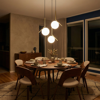 Art Deco Pendant Lamp – Polished Metal Chrome Pendant Light With LED Lighting
