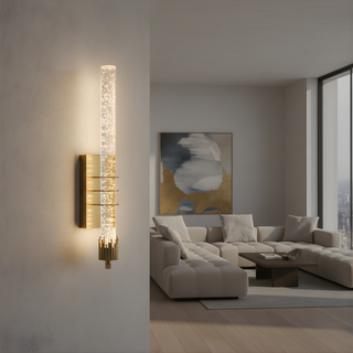 Modern Crystal Wall Light – Elegant LED Wall Sconce With Soft Ambient Lighting