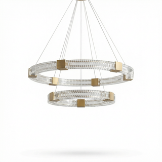 Interior Chandelier – Modern Ceiling Light With Soft Diffusion & Artistic Circle Fixture
