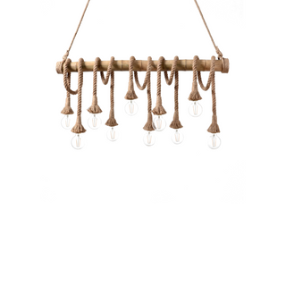 Suspension Bambou – Lampe LED à Cordon Réglable | Lampe en Bois Moderne