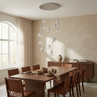 Art Deco Pendant Light – Iron Dining Room Lighting with Adjustable Brightness