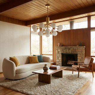 Modern Iron Chandelier | Frosted Glass Lighting with G9 Socket Lamp for Living Room