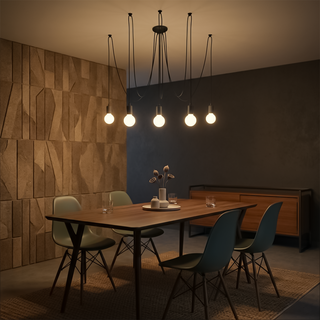 Minimalist Black Chandelier – 5-Light Modern Ceiling Light with Sleek Silhouette