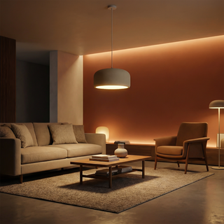 Minimalist LED Pendant Light – Durable Polymer Lamp With Soft Ambient Light