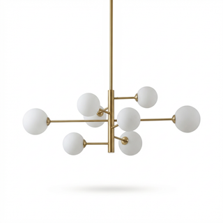 Gold Pendant Lamp – Adjustable Height Metal Pendant Light With LED Lighting