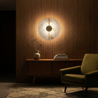 Marble Wall Lamp – Gold Wall Sconce with Integrated LED | Luxury Natural Lighting