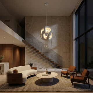 Modern Metal Chandelier – LED Pendant Light With High Polymer Shade & Touch Switch