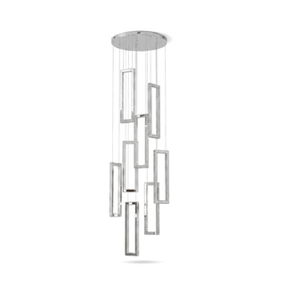 Modern Crystal Chandelier – Elegant Living Room Lighting with Adjustable Dimmable LED