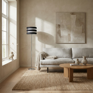 Modern Floor Lamp – Elegant Metal Lamp With Matte Finish & Soft LED Lighting