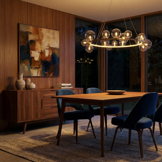 Silver Blown Glass Pendant – Modern Pendant Light with Soft Ambient Glow