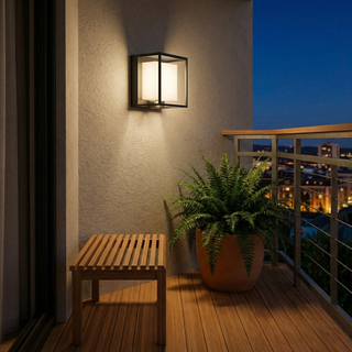 Solar Wall Light – Modern Outdoor Lighting With Acrylic Wall Lamp & Warm LED Light