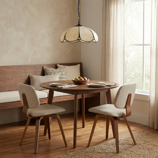 Tiffany Pendant Lamp – Amber Glass Golden Pendant Light With Iron Base Fixture