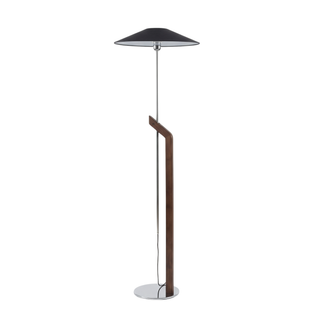 Minimalist Wooden Floor Lamp – Modern LED Lighting With Fabric Lampshade