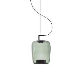 Art Deco Pendant Light – Stone Glass LED Pendant Lighting | Polished Chrome Finish