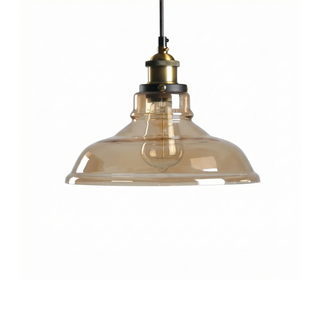 Smoked Glass Pendant Light - Modern LED Aluminium Lamp for Living Rooms