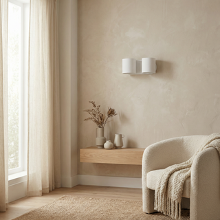 Applique Murale Moderne – Lampe Cylindrique Blanche | Applique Minimaliste par Lumavera