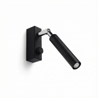 Adjustable Black Wall Light – Modern Tube Wall Lamp | Accent Lighting Fixture