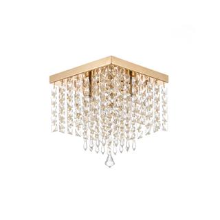 Modern Chandelier – Crystal Flower LED Lighting With Warm Ambiance | Gold Finish